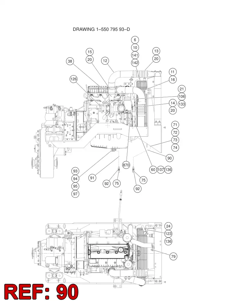 59201852 592 018 52 HYDRAULIC HOSE ASSEMBLY - Sandvik Technical Drawing