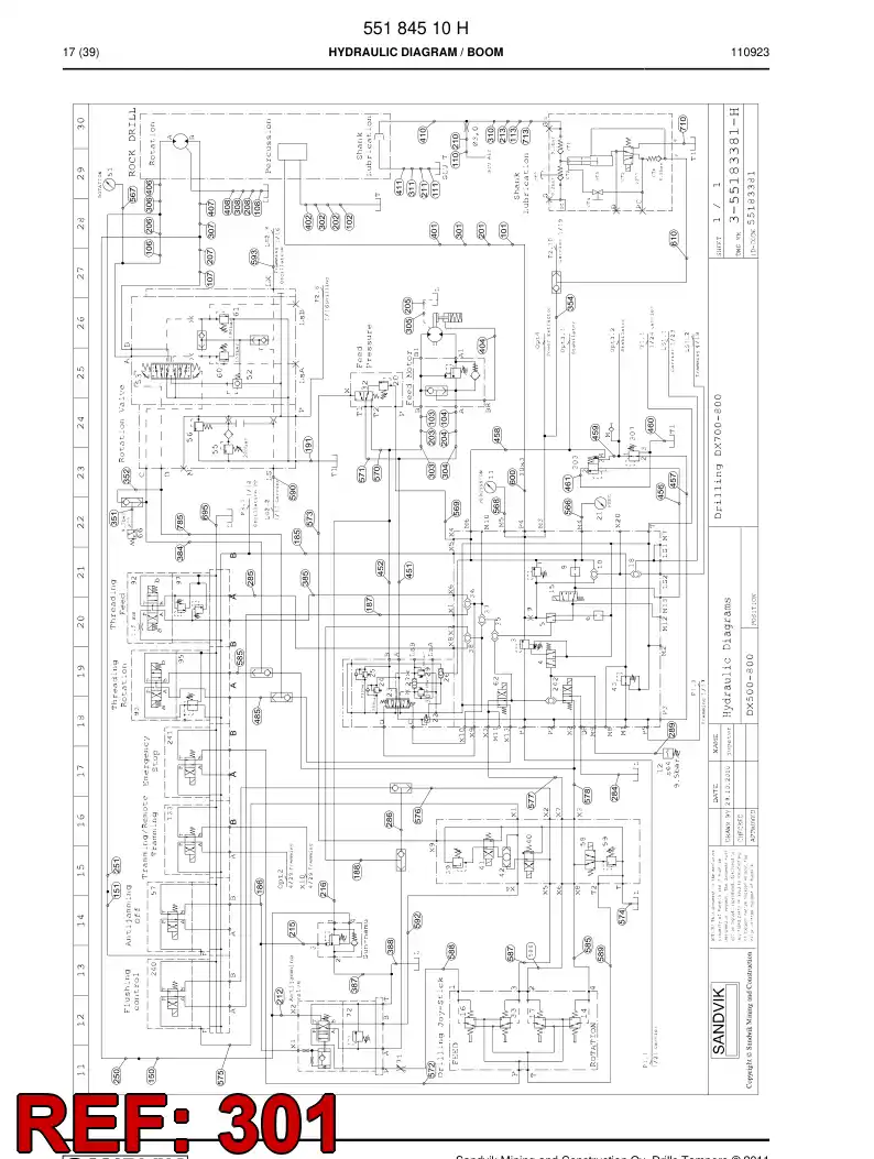 59201873a 592 018 73a Hose Assembly, Hydraulic - Sandvik Technical Drawing