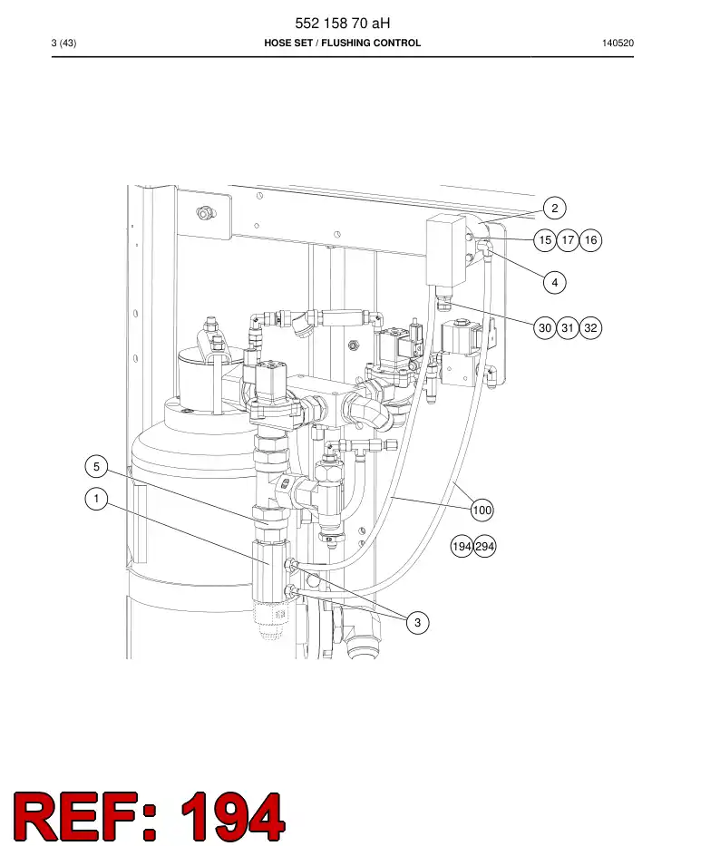 592 018 81 Hose Assembly, Hydraulic - drawing
