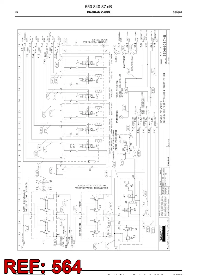 592 018 91 Hose Assembly, Hydraulic - drawing