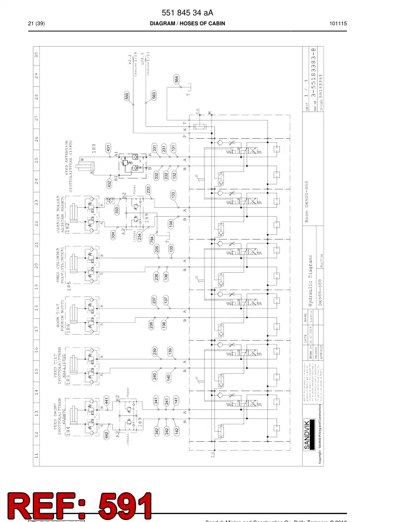 592 018 99 Hose Assembly, Hydraulic - drawing