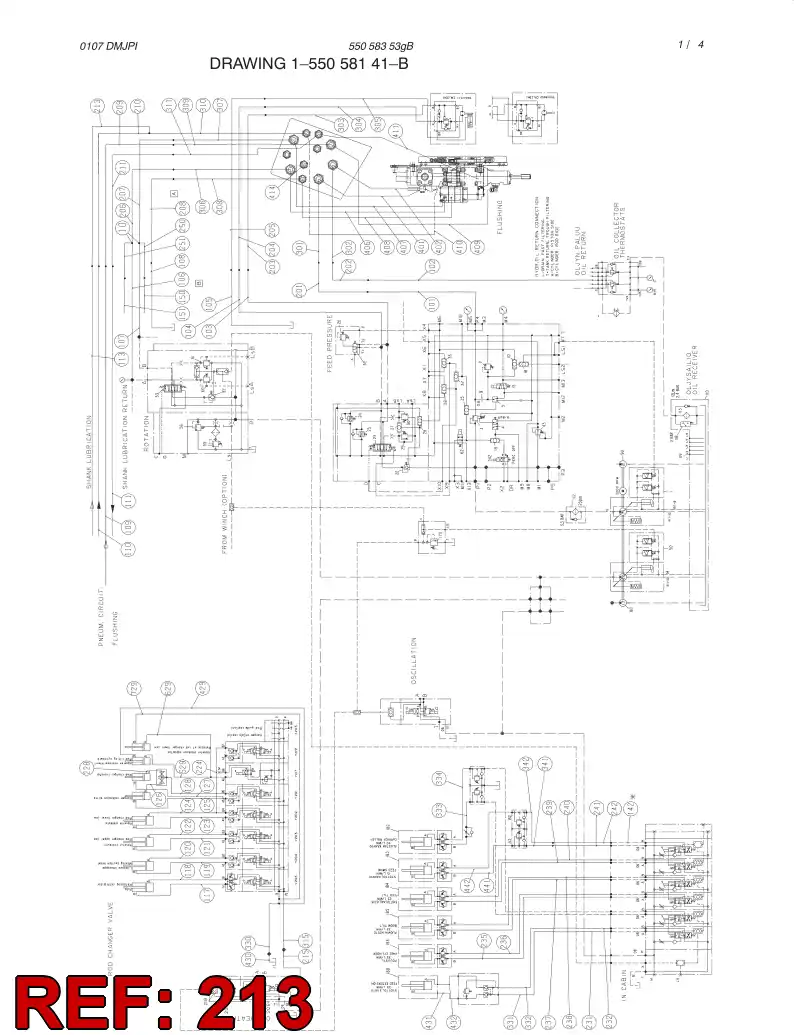 59201906 592 019 06 HYDRAULIC HOSE ASSEMBLY - Sandvik Technical Drawing