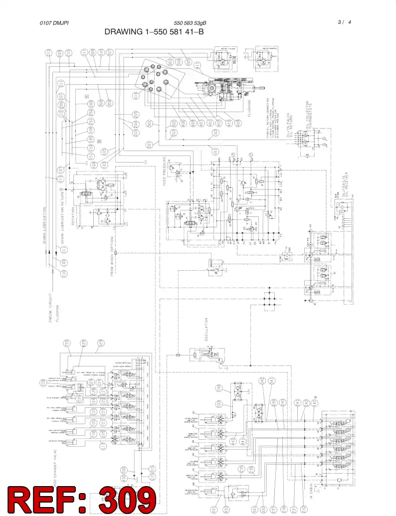 59201912 592 019 12 HYDRAULIC HOSE ASSEMBLY - Sandvik Technical Drawing