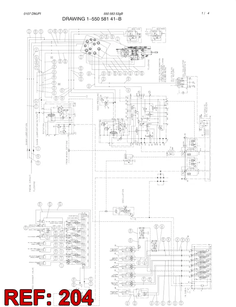 59201920 592 019 20 HYDRAULIC HOSE ASSEMBLY - Sandvik Technical Drawing