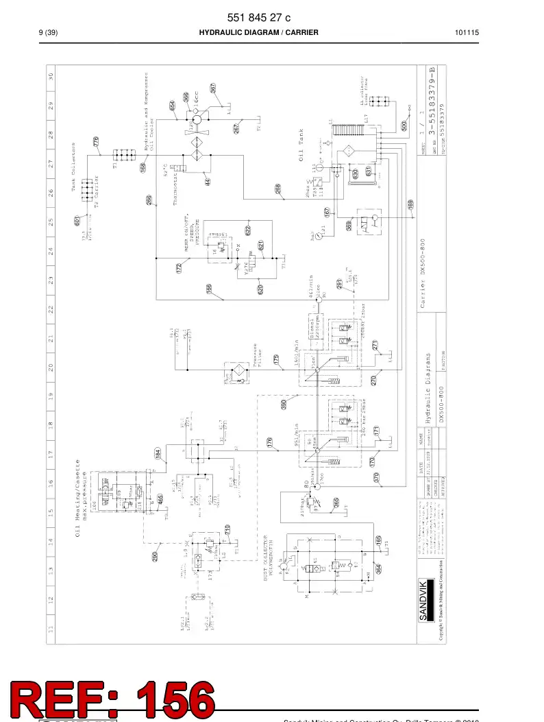 59201957 592 019 57 Hose Assembly, Hydraulic - Sandvik Technical Drawing