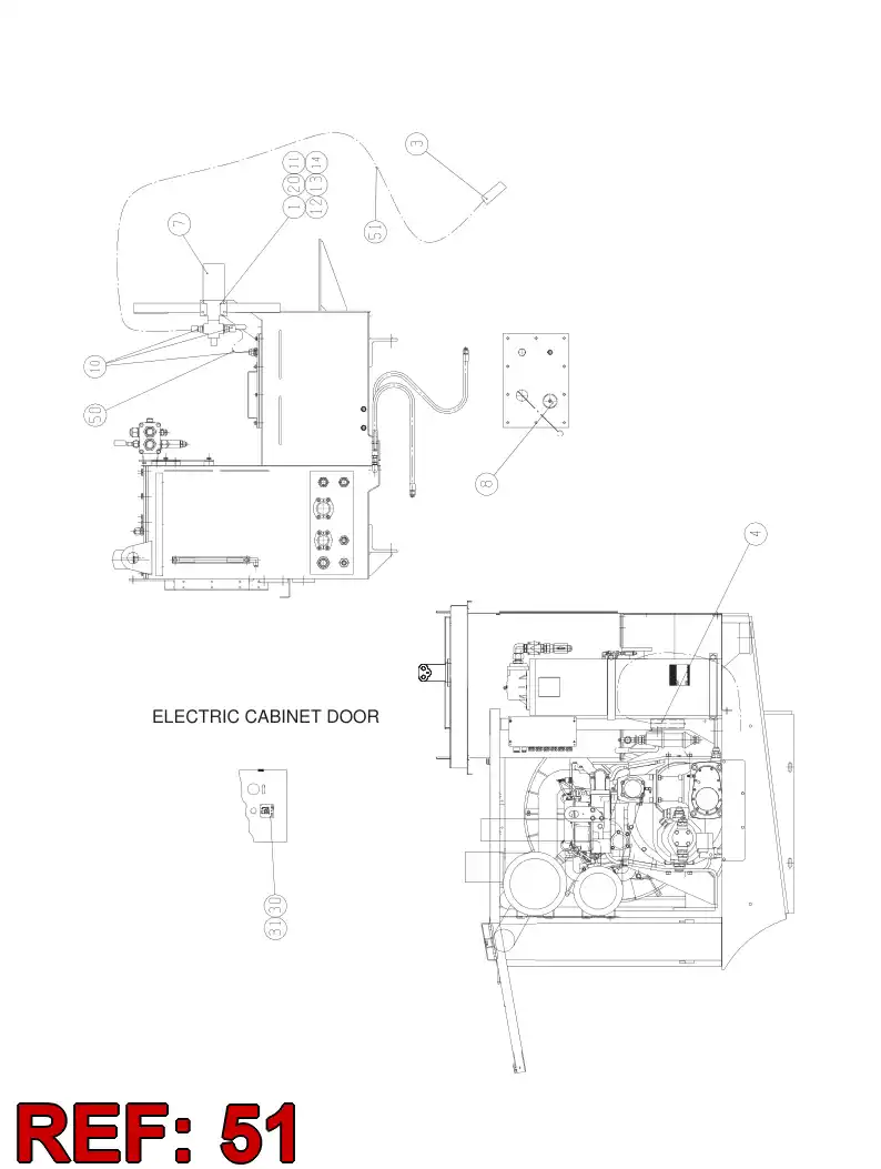 59201986 592 019 86 HYDRAULIC HOSE ASSEMBLY - Sandvik Technical Drawing