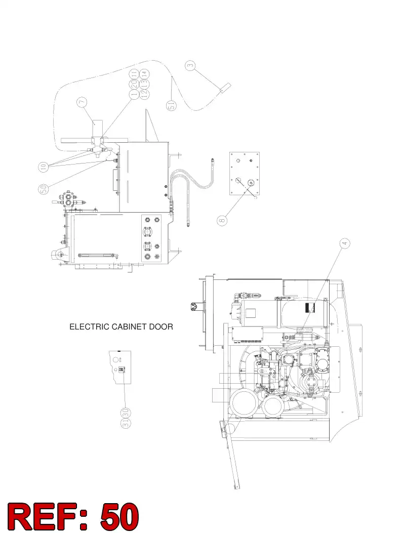 59201988 592 019 88 HYDRAULIC HOSE ASSEMBLY - Sandvik Technical Drawing