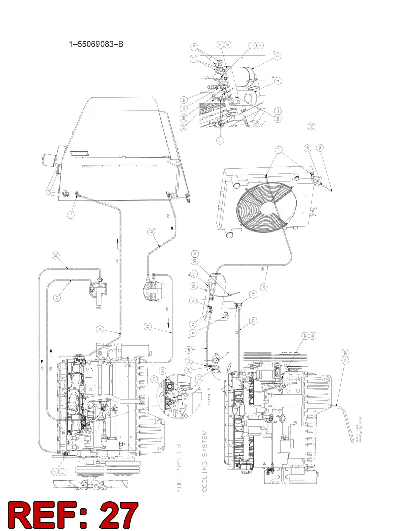 59202008 592 020 08 HYDRAULIC HOSE ASSEMBLY - Sandvik Technical Drawing