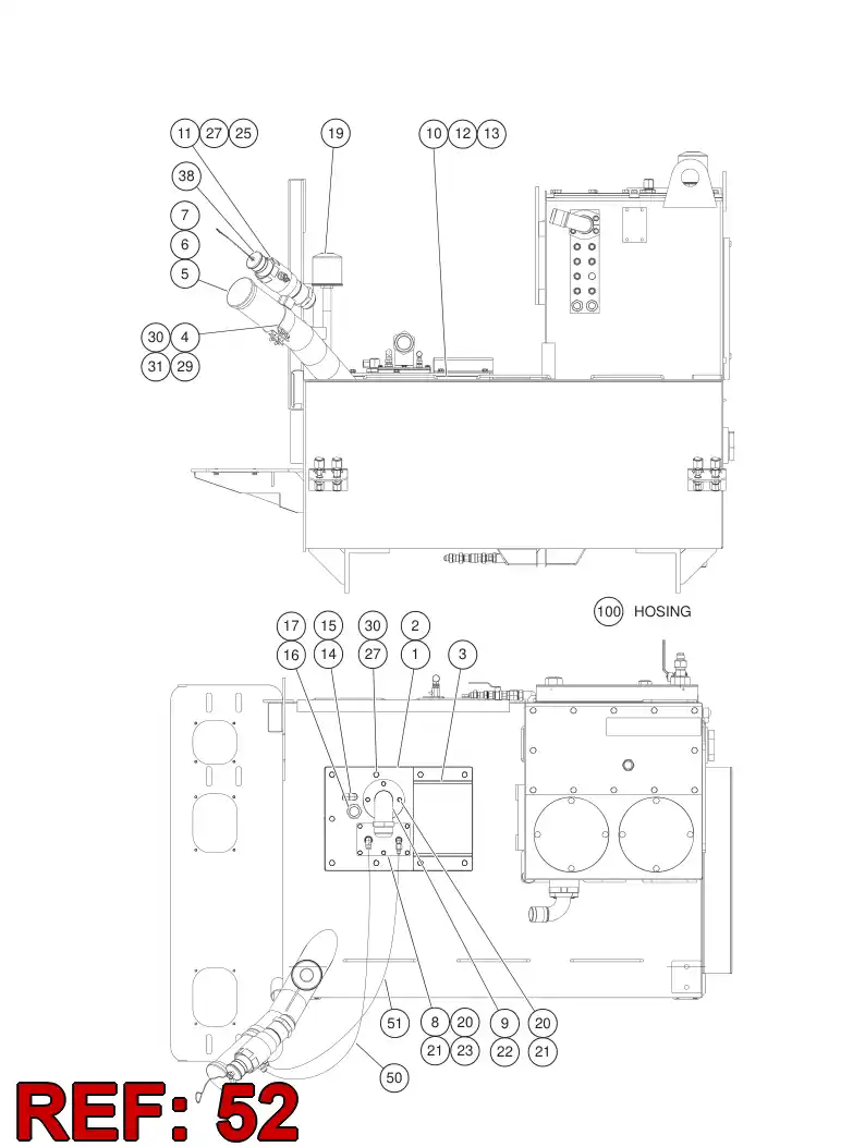 59202016 592 020 16 HOSE ASSY - Sandvik Technical Drawing