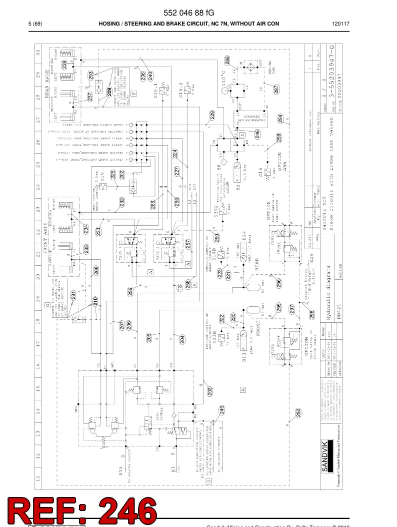 59202029a 592 020 29a HOSE ASSY - Sandvik Technical Drawing