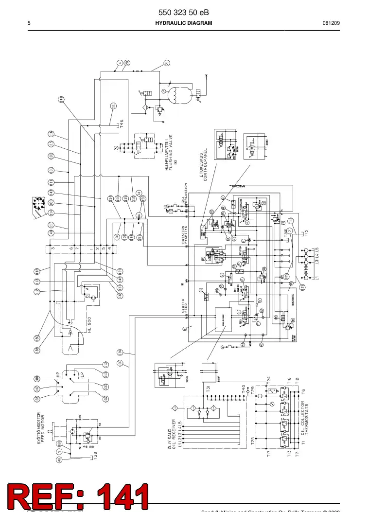 59202087 592 020 87 Hydraulic hose assembly - Sandvik Technical Drawing