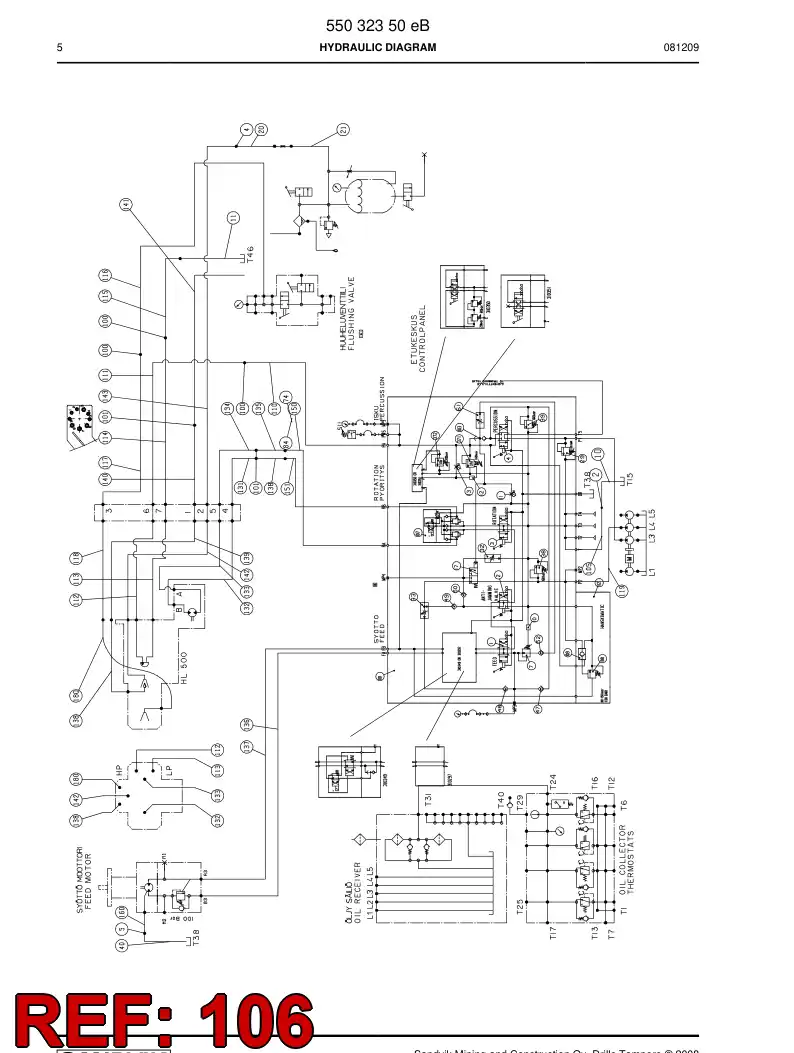 59202089 592 020 89 Hydraulic hose assembly - Sandvik Technical Drawing