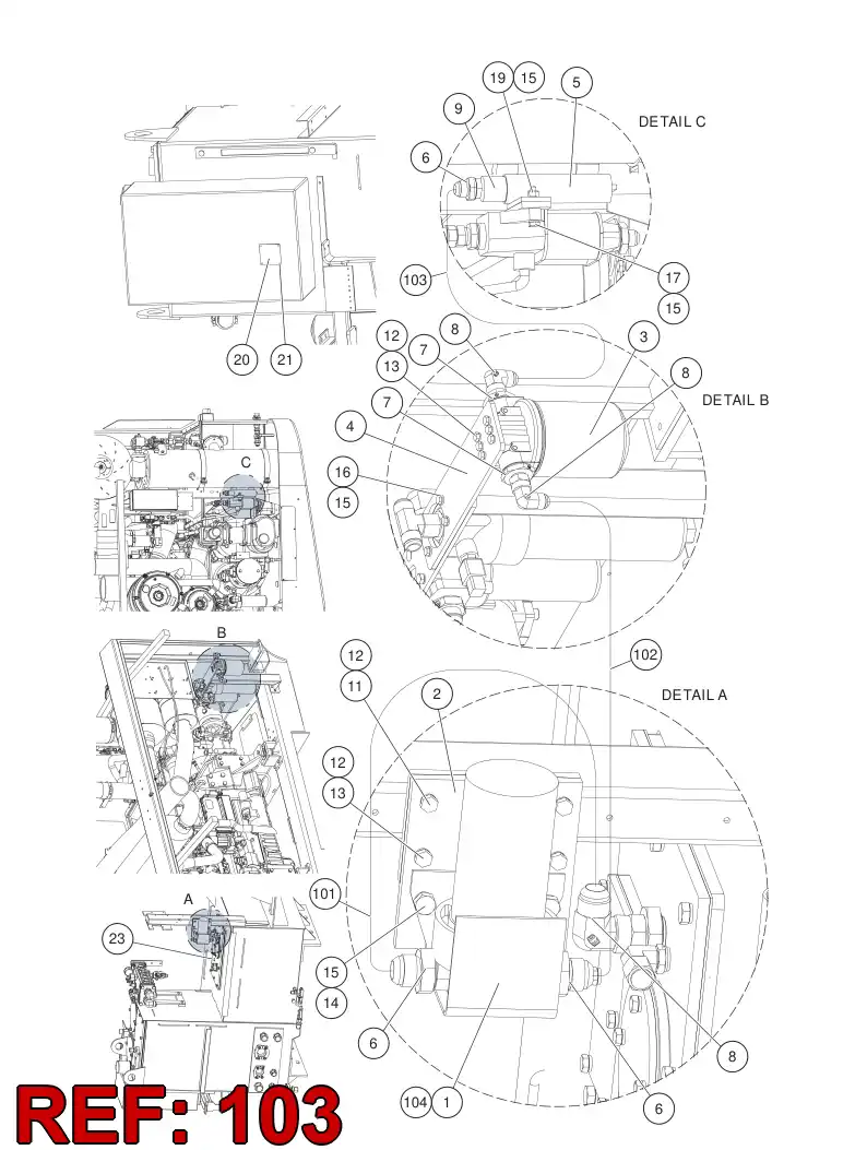 59202120 592 021 20 HYDRAULIC HOSE ASSEMBLY - Sandvik Technical Drawing