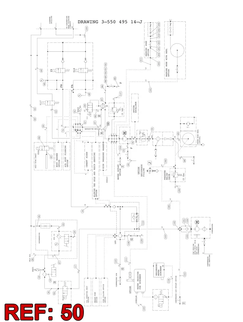 59202122 592 021 22 HYDRAULIC HOSE ASSEMBLY - Sandvik Technical Drawing