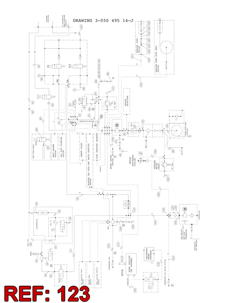 59202126 592 021 26 HYDRAULIC HOSE ASSEMBLY - Sandvik Technical Drawing