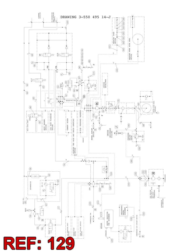 59202130 592 021 30 HYDRAULIC HOSE ASSEMBLY - Sandvik Technical Drawing