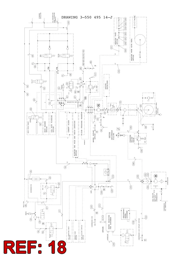 59202132 592 021 32 HYDRAULIC HOSE ASSEMBLY - Sandvik Technical Drawing
