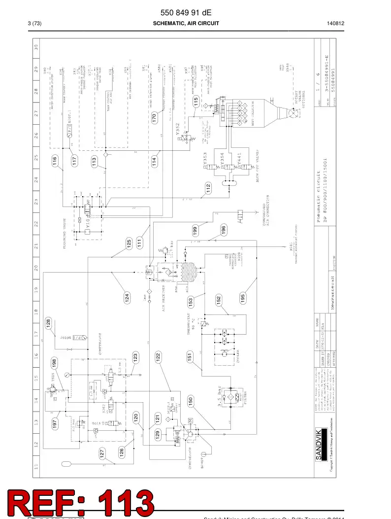 59202139 592 021 39 Hose Assembly, Hydraulic - Sandvik Technical Drawing