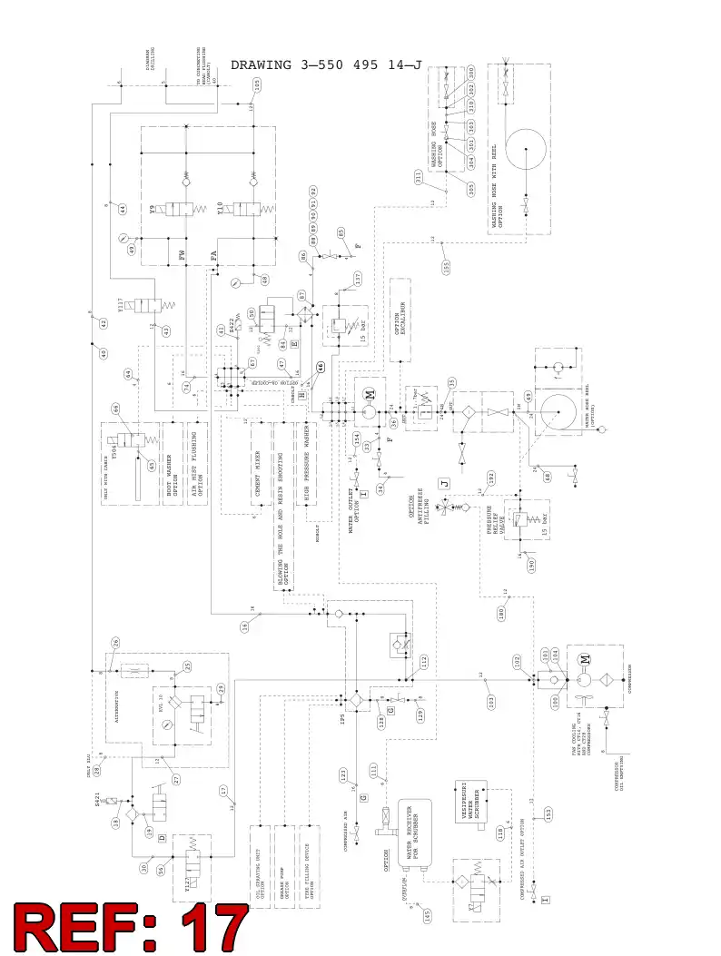59202146 592 021 46 HYDRAULIC HOSE ASSEMBLY - Sandvik Technical Drawing