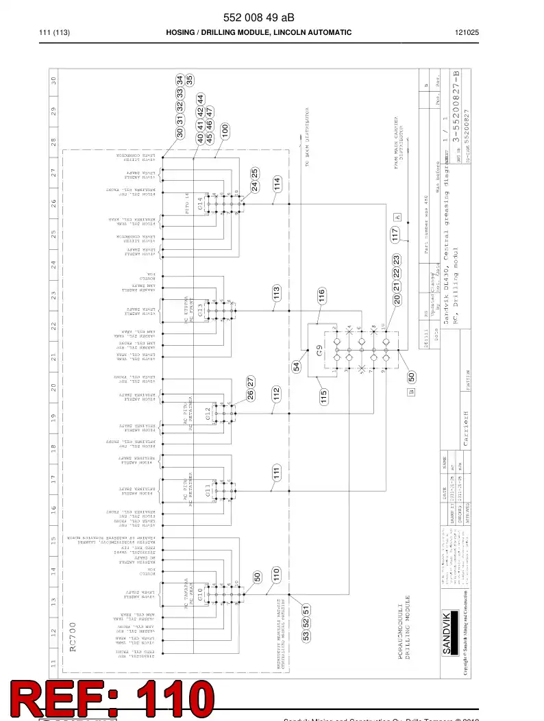 59202179 592 021 79 Hose Assembly - Sandvik Technical Drawing