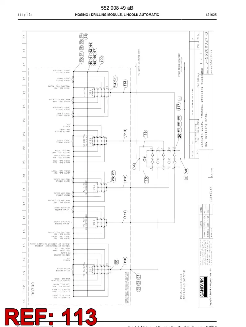 59202181 592 021 81 Hose Assembly - Sandvik Technical Drawing