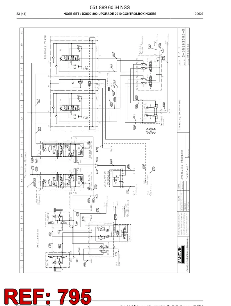 59202185 592 021 85 Hose Assembly, Hydraulic - Sandvik Technical Drawing