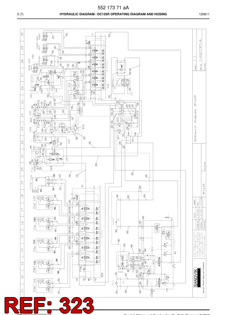 59202211 592 022 11 Hose Assembly, Hydraulic - Sandvik Technical Drawing