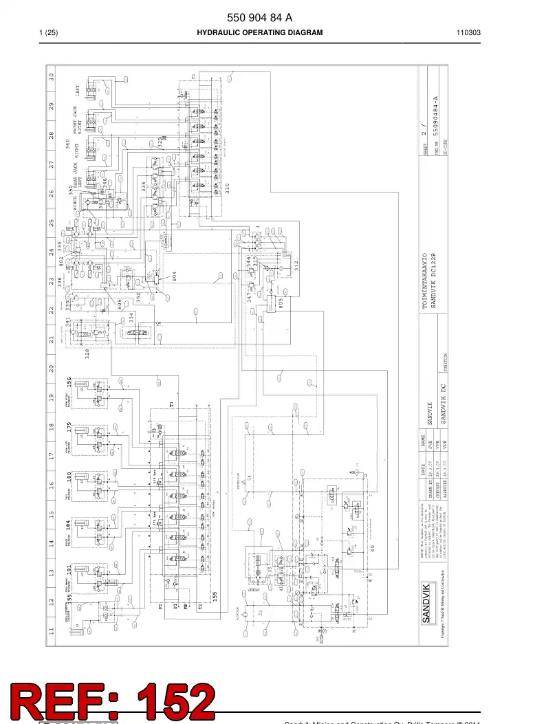 59202229 592 022 29 Hose Assembly, Hydraulic - Sandvik Technical Drawing