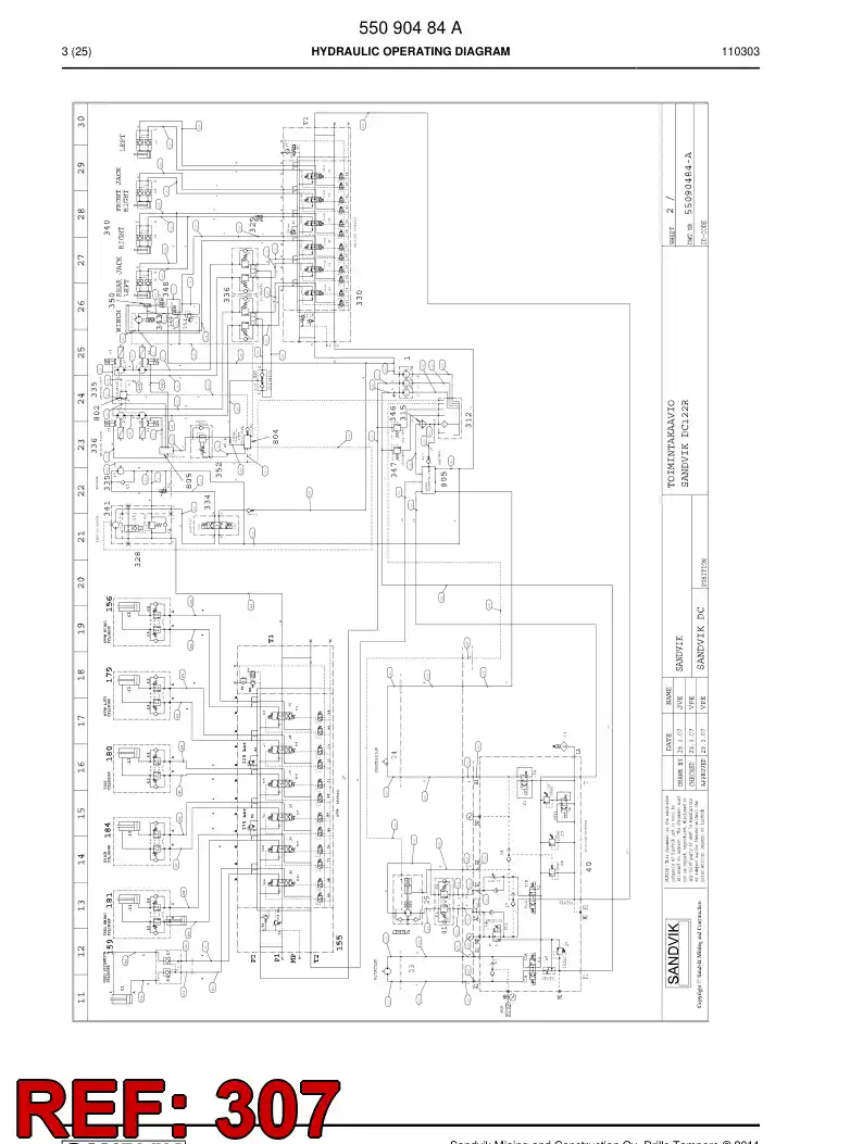 59202239 592 022 39 Hose Assembly, Hydraulic - Sandvik Technical Drawing