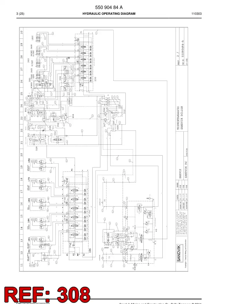 59202241 592 022 41 Hose Assembly, Hydraulic - Sandvik Technical Drawing