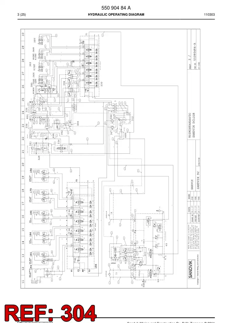 59202243 592 022 43 Hose Assembly, Hydraulic - Sandvik Technical Drawing