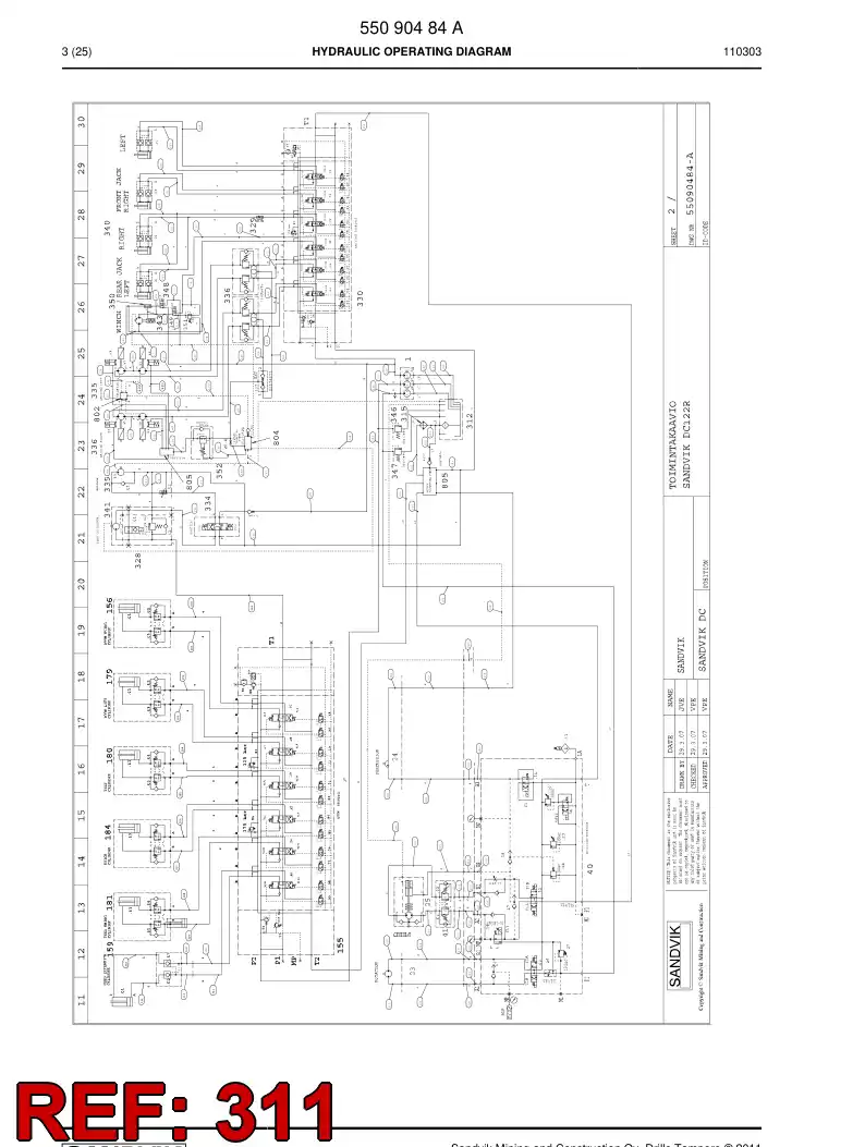 59202251 592 022 51 Hose Assembly, Hydraulic - Sandvik Technical Drawing