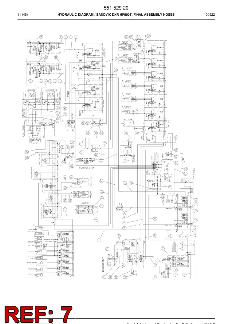 59202287 592 022 87 Hydraulic hose assembly - Sandvik Technical Drawing