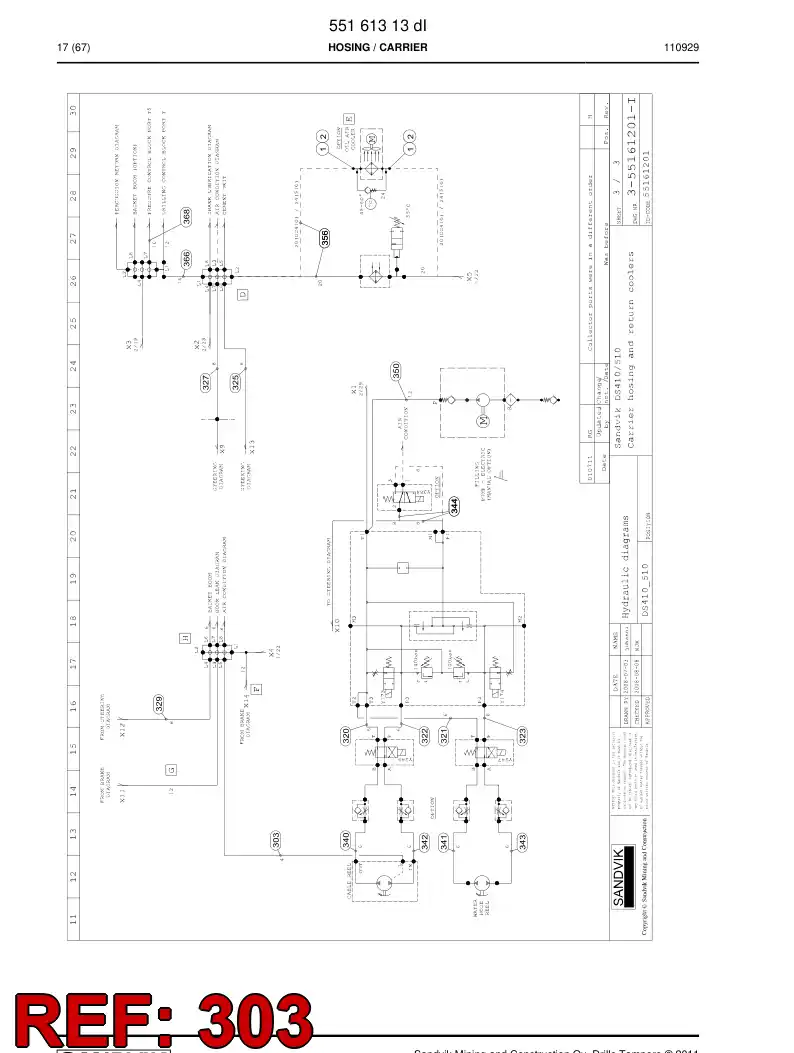 59202293 592 022 93 Hose Assembly, Hydraulic - Sandvik Technical Drawing