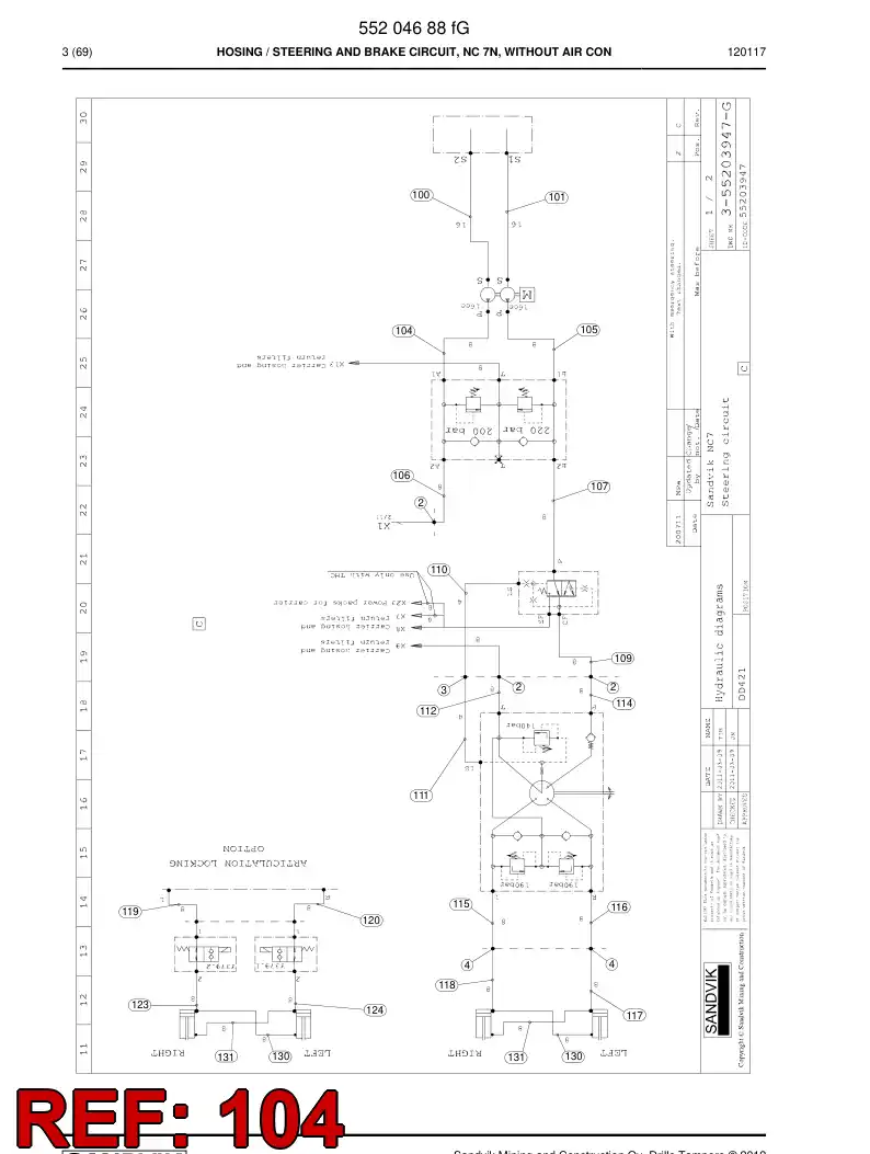 592 023 17a Hose Assembly, Hydraulic - drawing