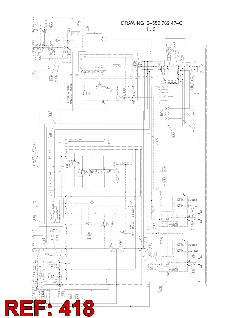 59202324 592 023 24 HYDRAULIC HOSE ASSEMBLY - Sandvik Technical Drawing