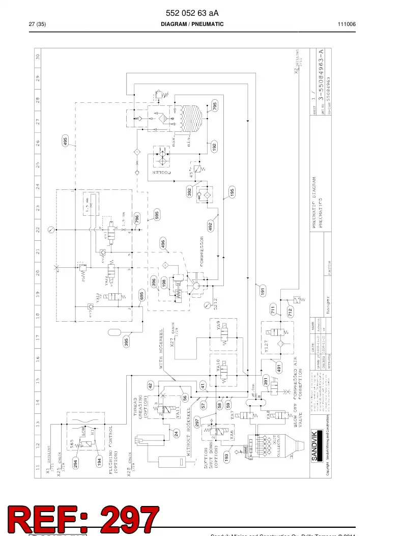 592 023 27 Hose Assembly, Hydraulic - drawing
