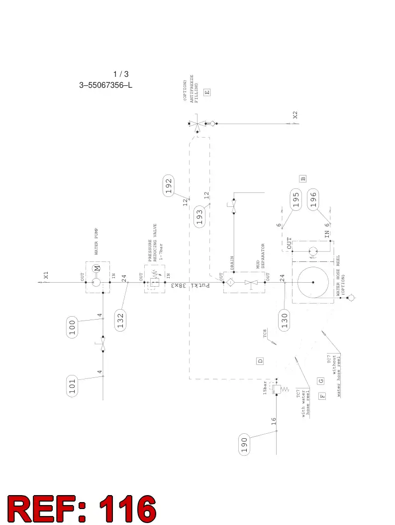 59202346 592 023 46 HYDRAULIC HOSE ASSEMBLY - Sandvik Technical Drawing
