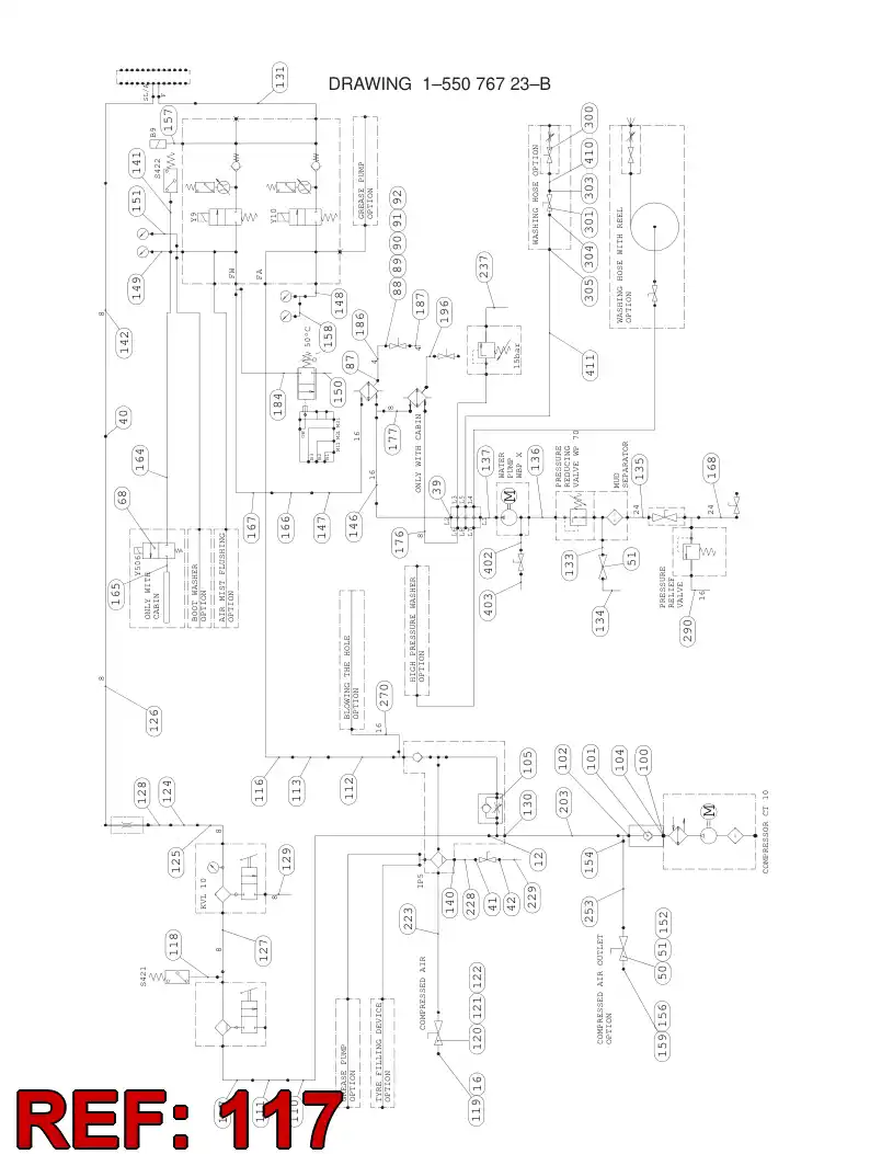 59202358 592 023 58 HYDRAULIC HOSE ASSEMBLY - Sandvik Technical Drawing