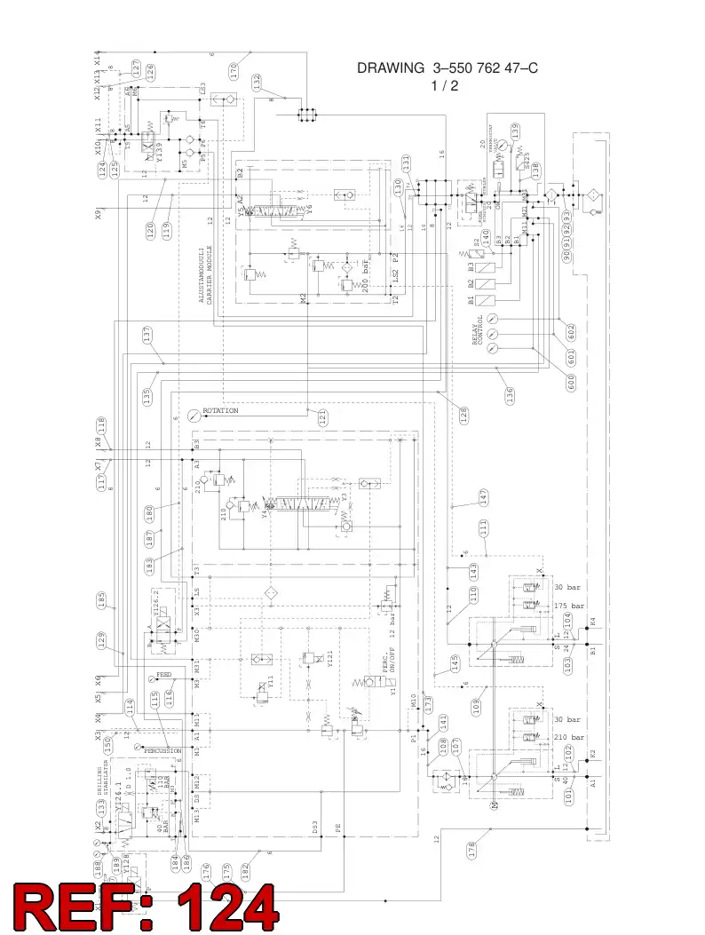 59202402 592 024 02 HYDRAULIC HOSE ASSEMBLY - Sandvik Technical Drawing