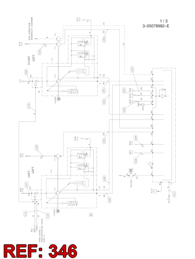 59202420 592 024 20 HYDRAULIC HOSE ASSEMBLY - Sandvik Technical Drawing