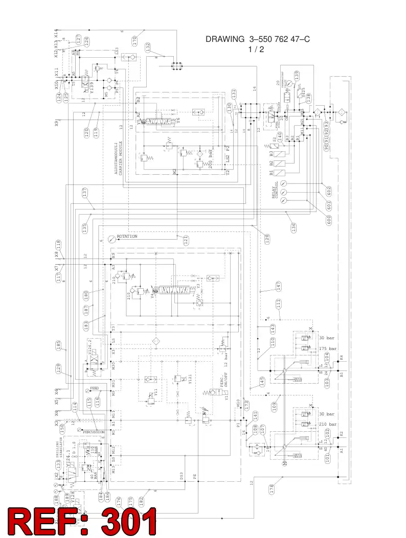 59202478 592 024 78 HYDRAULIC HOSE ASSEMBLY - Sandvik Technical Drawing