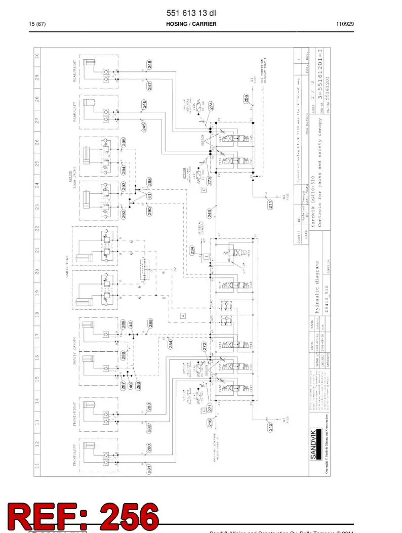 59202543 592 025 43 Hose Assembly, Hydraulic - Sandvik Technical Drawing