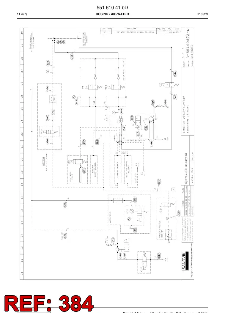 59202555 592 025 55 Hydraulic hose assembly - Sandvik Technical Drawing