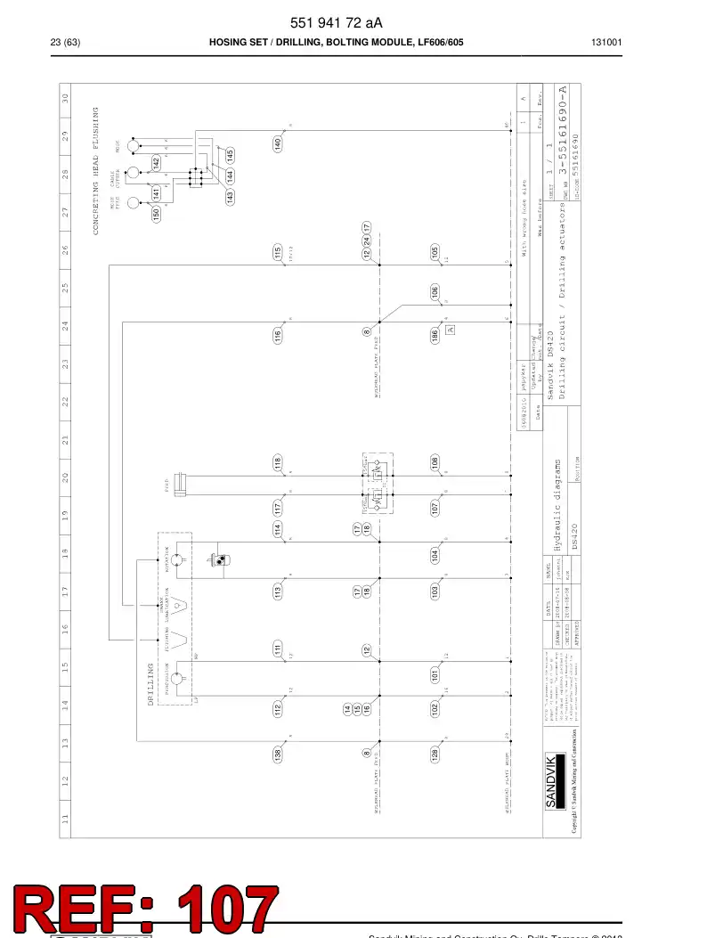 59202577a 592 025 77a Hose Assembly, Hydraulic - Sandvik Technical Drawing