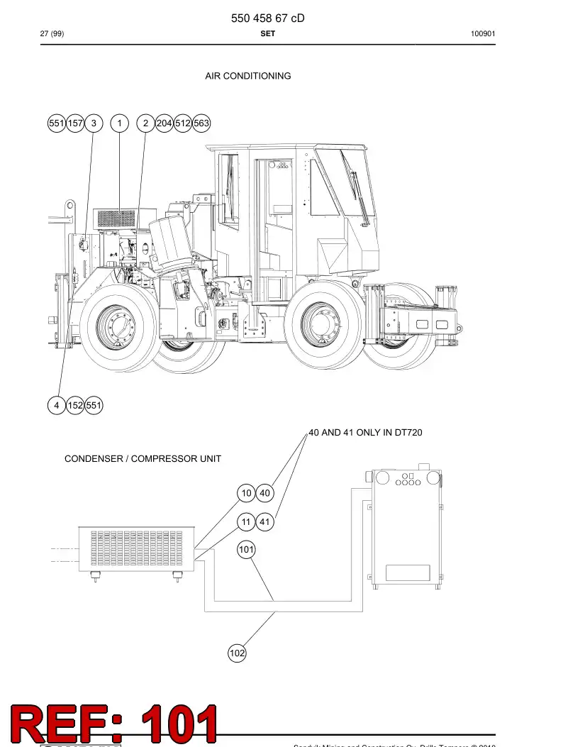59202585 592 025 85 REFRIGERATION HOSE ASSEMBLY - Sandvik Technical Drawing