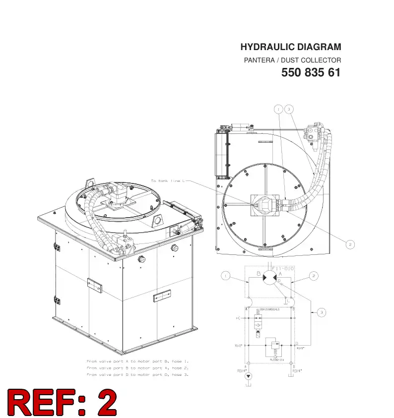 59202608 592 026 08 HYDRAULIC HOSE ASSEMBLY - Sandvik Technical Drawing