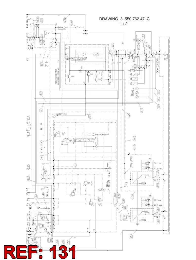 59202610 592 026 10 HYDRAULIC HOSE ASSEMBLY - Sandvik Technical Drawing