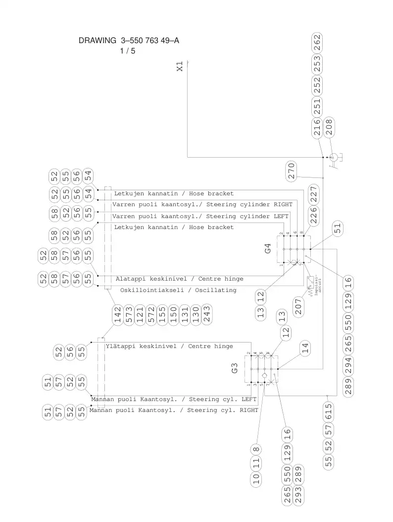 59202620 592 026 20 HOSE ASSEMBLY - Sandvik Technical Drawing