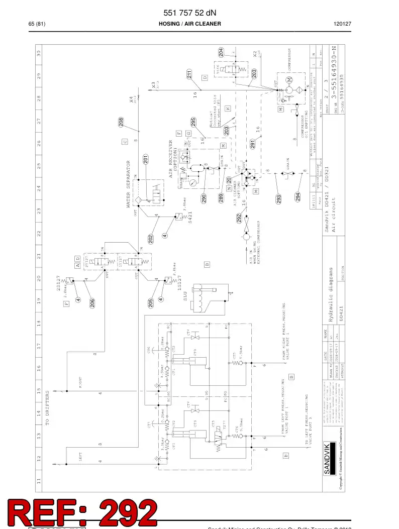59202625 592 026 25 Hose Assembly, Hydraulic - Sandvik Technical Drawing